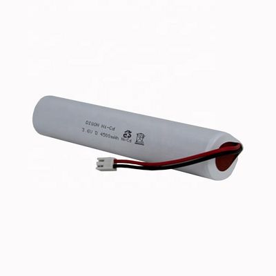 High Temperature 70C NiCd D 3.6V 4500mAh Rechargeable Battery Pack For Emergency Lighting